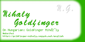 mihaly goldfinger business card